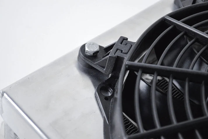 13.8in x 10in Dual Fluid Bar & Plate HD Oil Cooler w/9in SPAL Fan