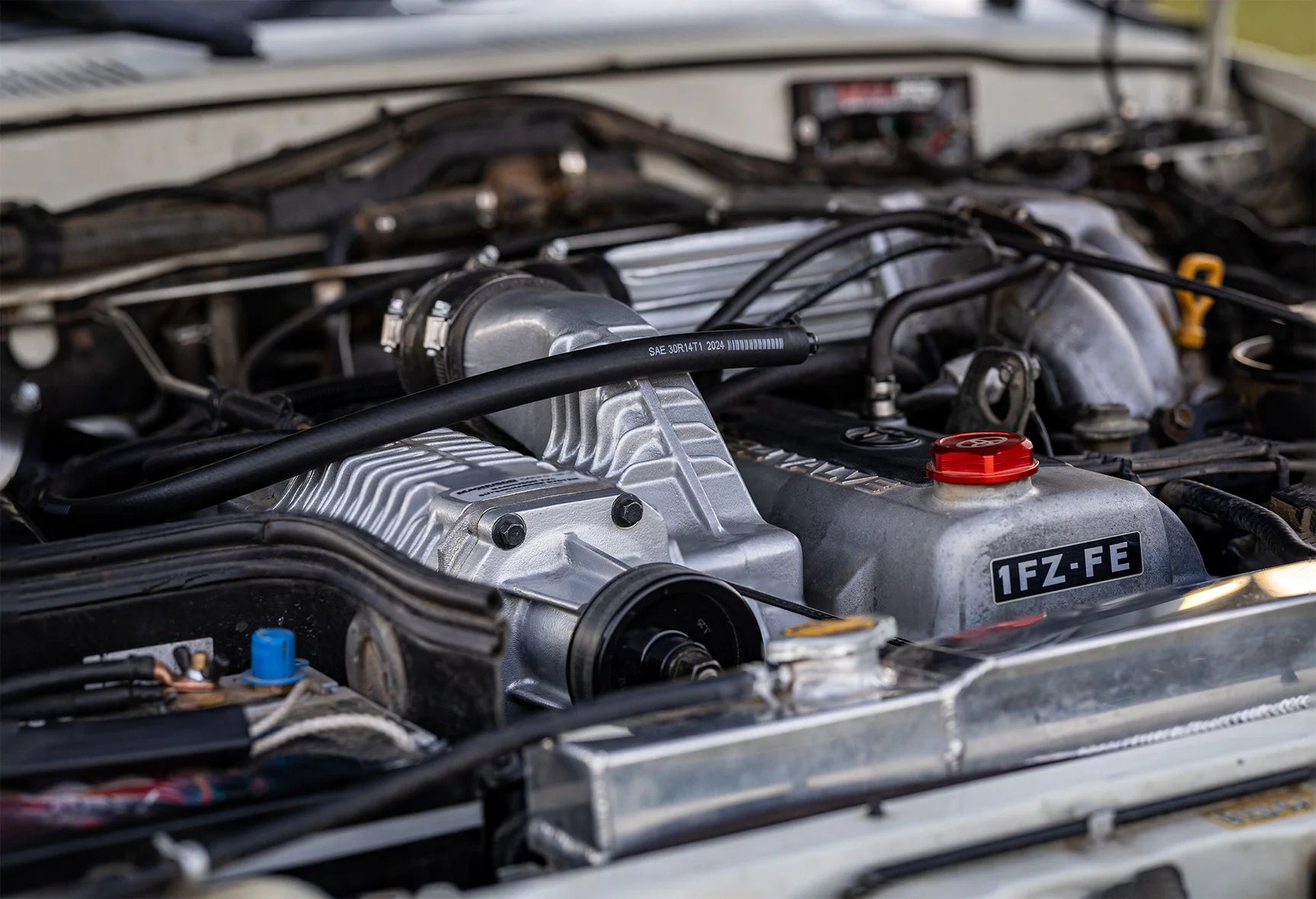 Classic Series Toyota Land Cruiser 4.5L I6 Supercharger System Front View