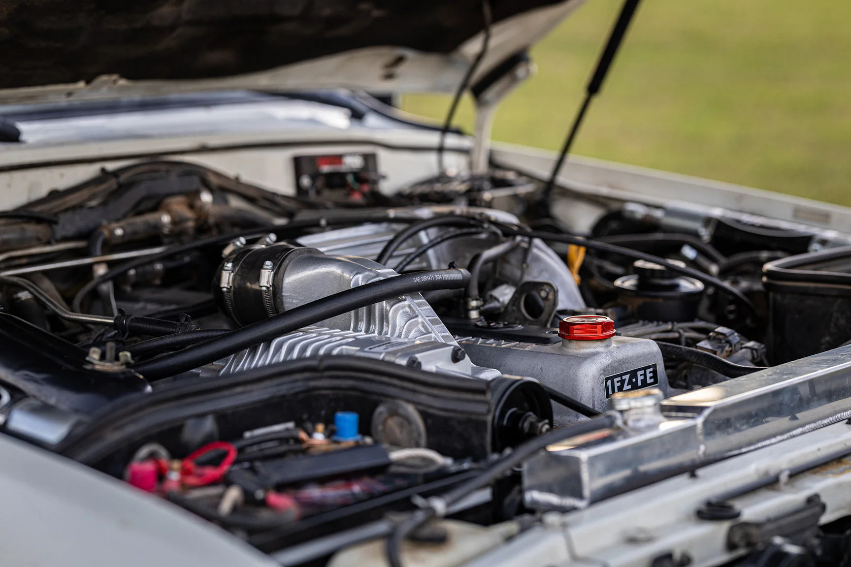 Classic Series Toyota Land Cruiser 4.5L I6 Supercharger System Front View