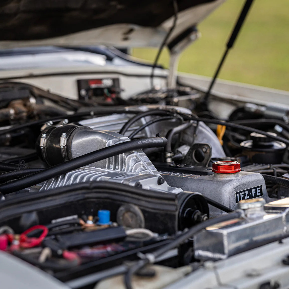 Classic Series Toyota Land Cruiser 4.5L I6 Supercharger System Front View
