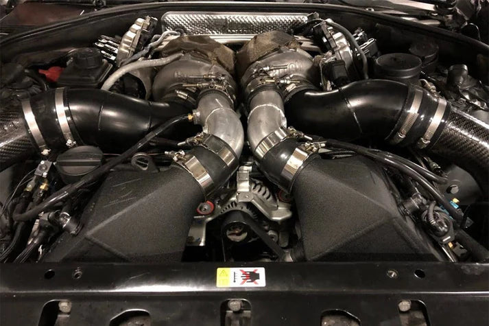 BMW F1X M5 & M6 Twin Charge-Air-Cooler Set - Crinkle Black Finish