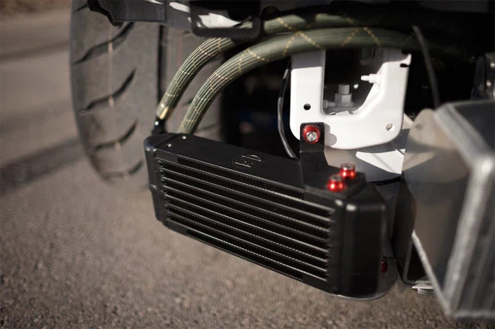 Universal Dual-Pass Oil Cooler - M22 x 1.5 connections - 13L x 4.75H x 2.16W