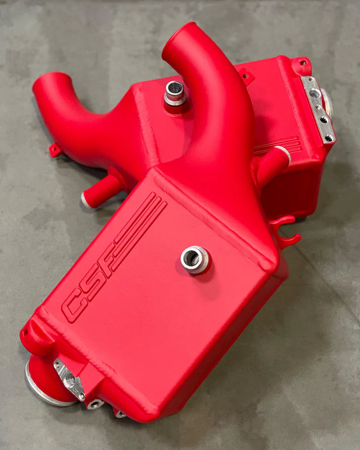 BMW G9X M5 High-Performance Charge-Air-Coolers Front View Red