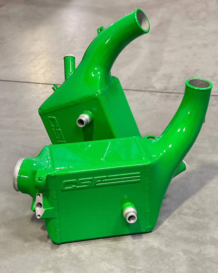 BMW G9X M5 High-Performance Charge-Air-Coolers Front View Green