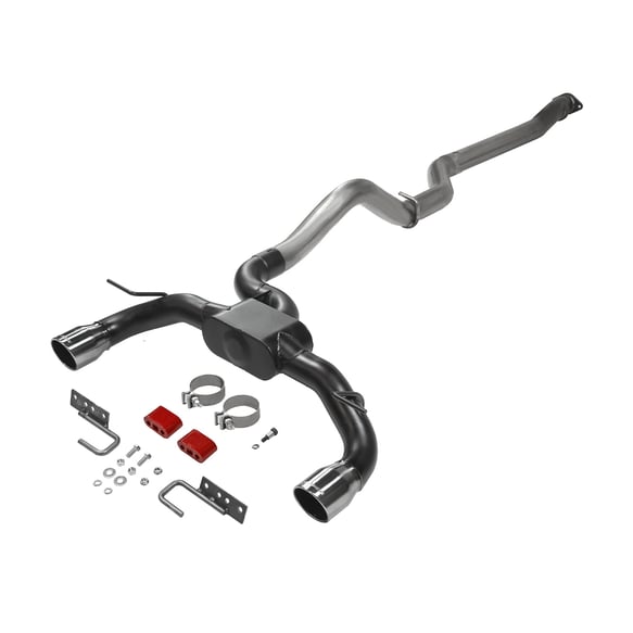 2021-2023 Ford Bronco 2.3/2.7L FLOWMASTER OUTLAW CAT-BACK EXHAUST SYSTEM Display of Included Parts