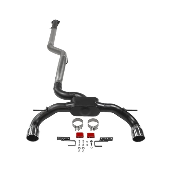 2021-2023 Ford Bronco 2.3/2.7L FLOWMASTER OUTLAW CAT-BACK EXHAUST SYSTEM Display of Included Parts