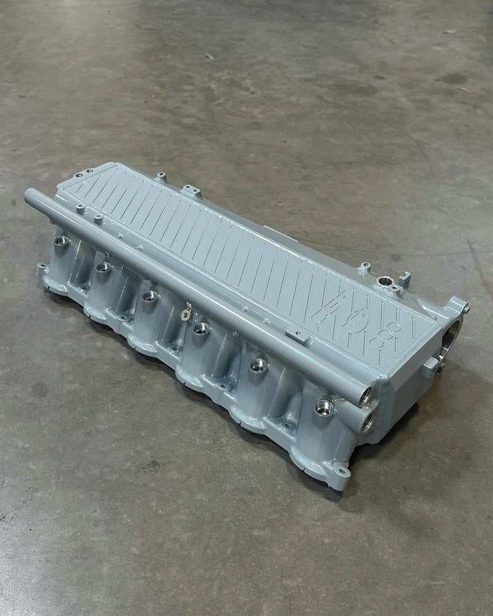 A90 Supra / BMW B58 Charge-Air Cooler Manifold Front View Grey