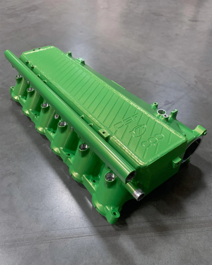 BMW Gen 1 B58 Charge Air Cooler Manifold Front View Green