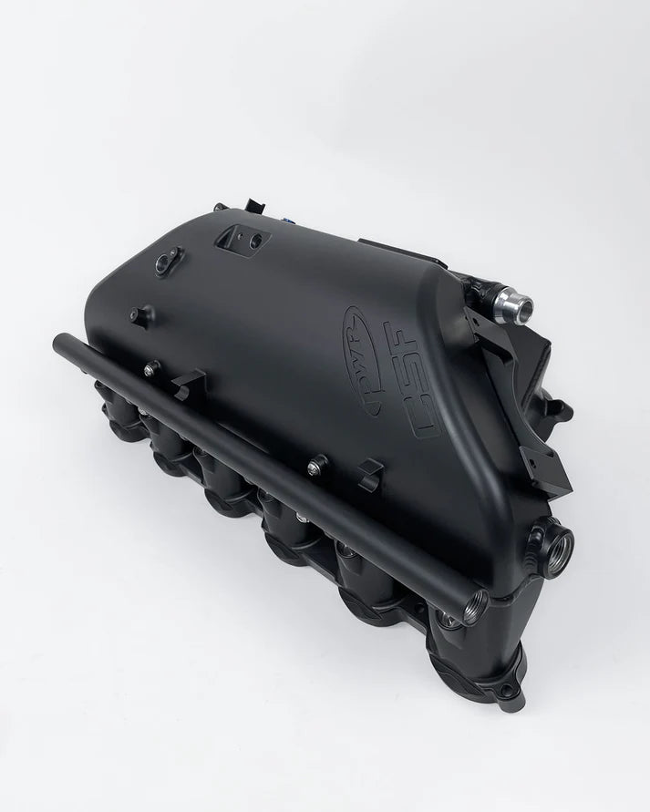 BMW S58 "Level-Up" Charge Air Cooler Manifold Front View Black