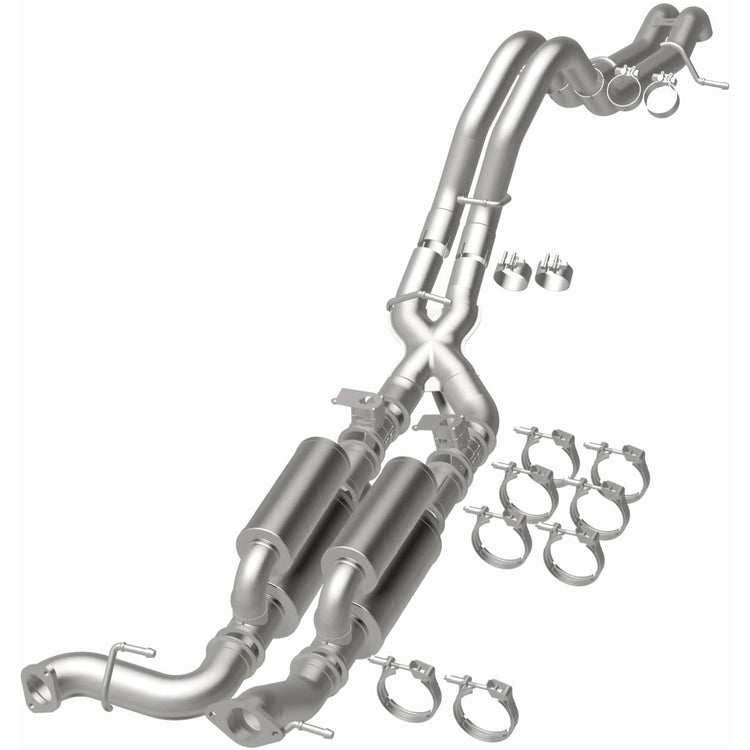 MagnaFlow 2022-2025 Ford Bronco Overland Series Cat-Back Performance Exhaust System Front View