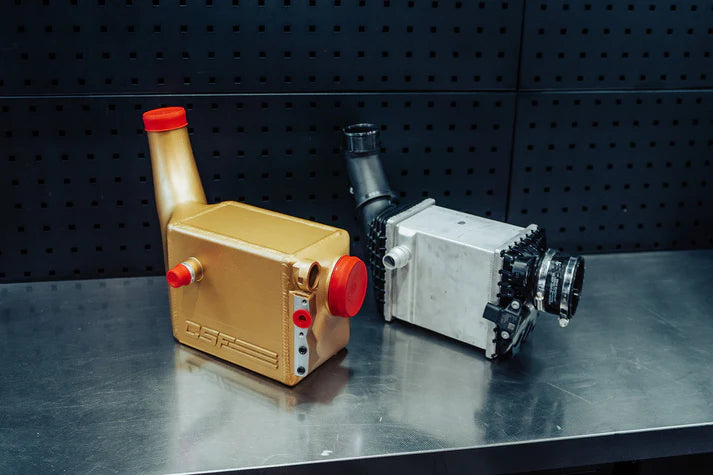 BMW G9X M5 High-Performance Charge-Air-Coolers Front View Gold