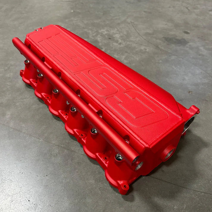 BMW Gen 2 B58 Race X Charge Air Cooler Manifold Front View Red