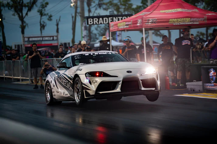 BMW Gen 2 B58 Race X Charge Air Cooler Manifold - Raw Billet Front View