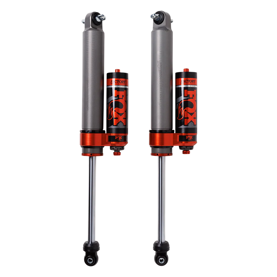 '07-18 Jeep JK FACTORY RACE 2.5 INTERNAL BYPASS RESERVOIR SHOCK (PAIR) - ADJUSTABLE - REAR SHOCKS Display of Included Parts