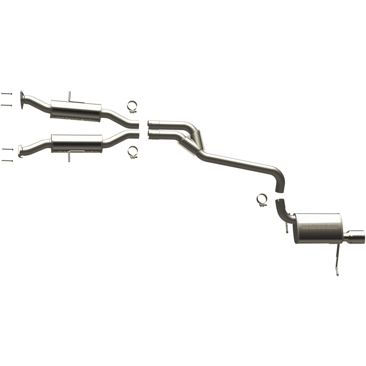 MagnaFlow 2011-2013 Jeep Grand Cherokee Street Series Cat-Back Performance Exhaust System Front View