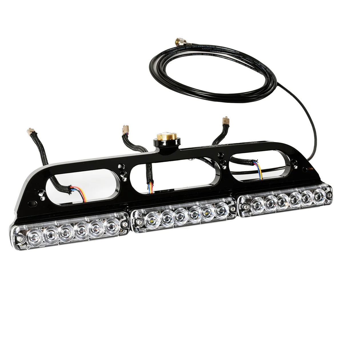 Third Brake Light Antenna Mount - 2017-2024 Ford Raptor - With Tomar LED Lights Display of Included Parts