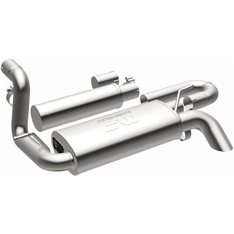 MagnaFlow 2018-2025 Jeep Wrangler Overland Series Axle-Back Performance Exhaust System Front View