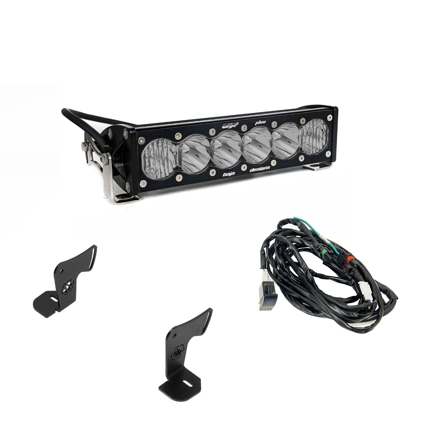 OnX6+ 10" Light Bar Hood Mount Kit - Polaris 2025 RZR Pro-R; Pro-S; Pro-XP Front View White