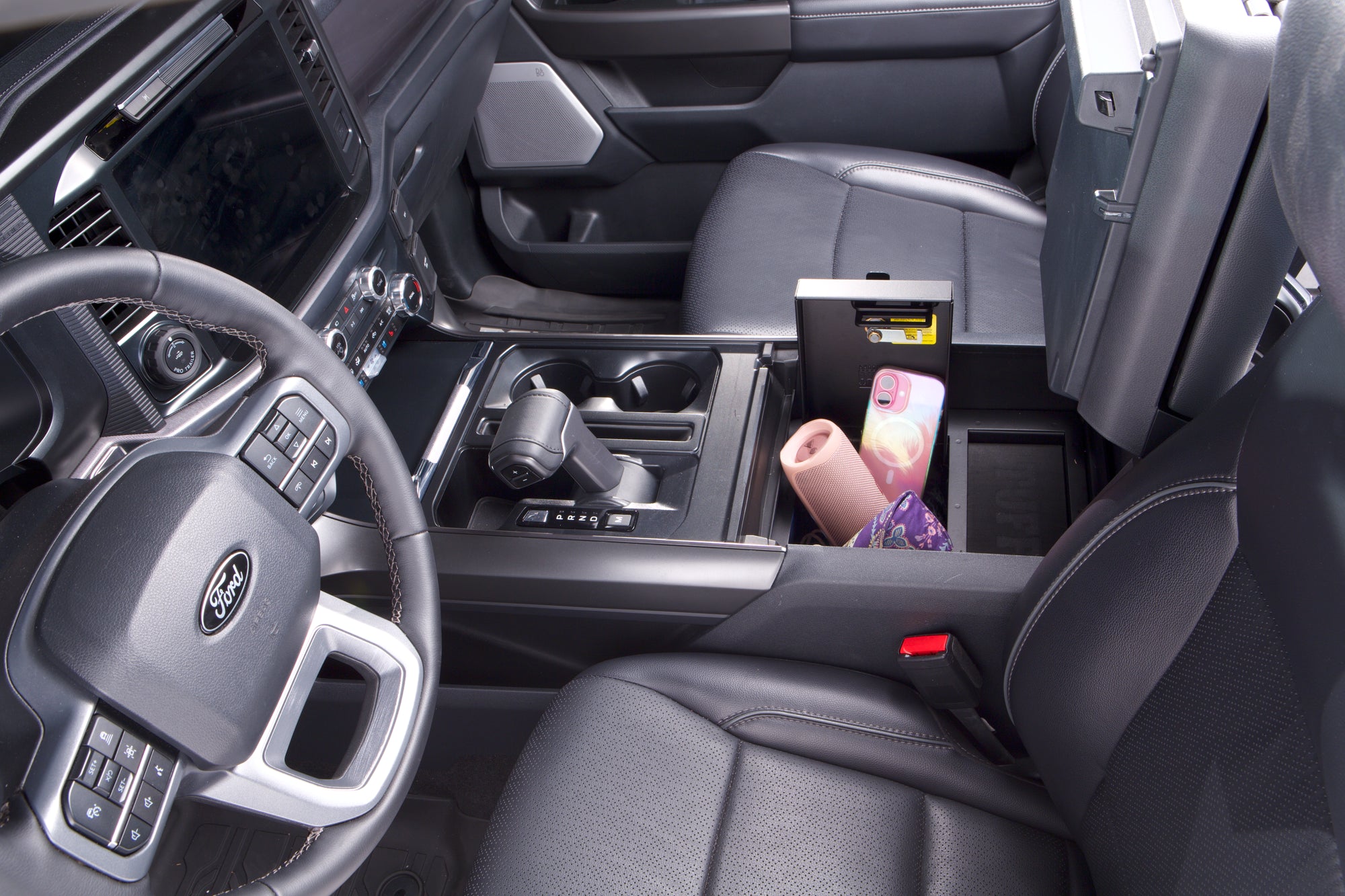 Center Console Safe for 2025 Ford F150 Front View