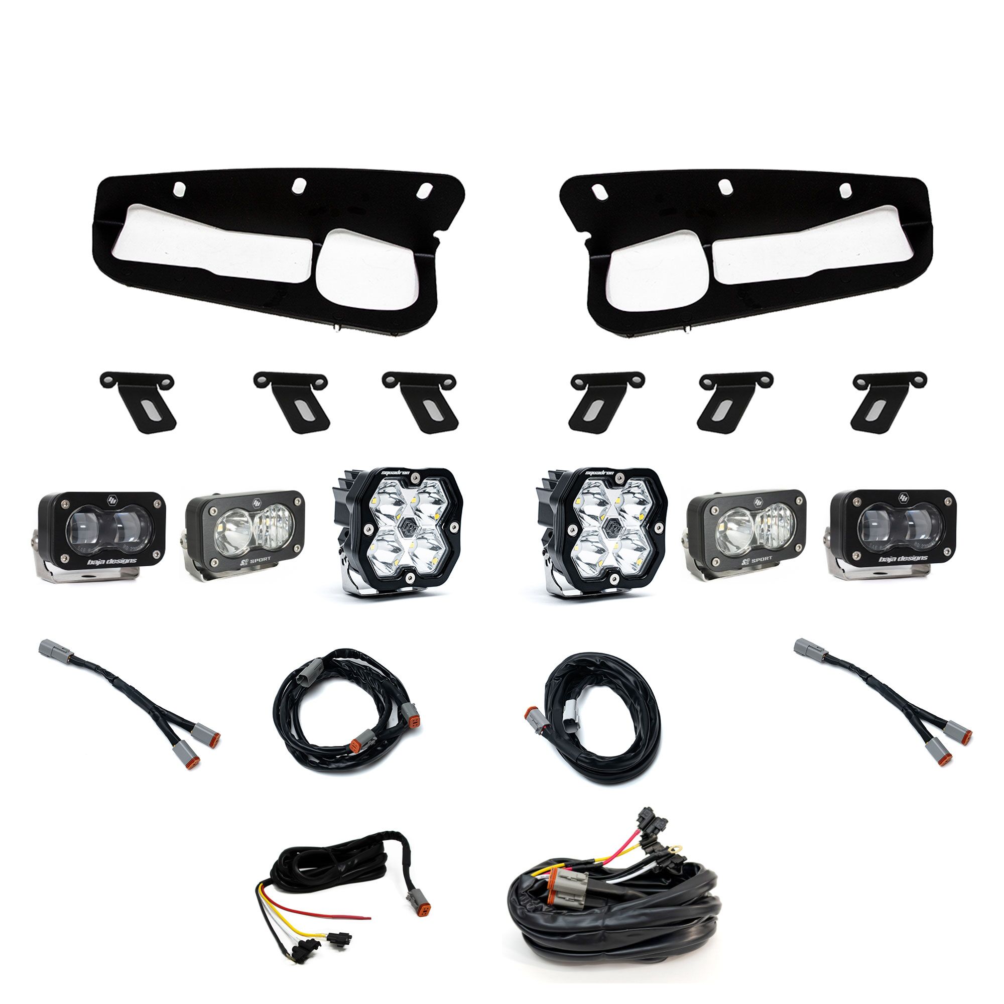 Squadron 2.0 Sport/S2 Sport/S2 SAE "Sportman" Fog Pocket Light Kit - Ford 2021-26 Bronco; 2022-24 Bronco Raptor; Note: w/ Steel Bumper