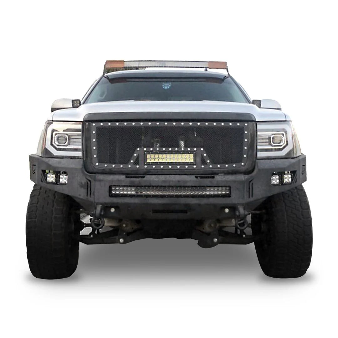 2007-2013 GMC SIERRA 1500 OCTANE FRONT WINCH BUMPER Front View