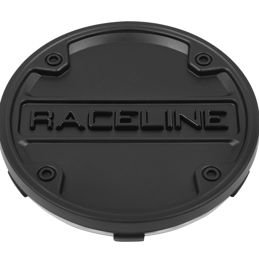 RACELINE 950B SATIN BLACK CAP 5X127,6X120,6X135 Front View