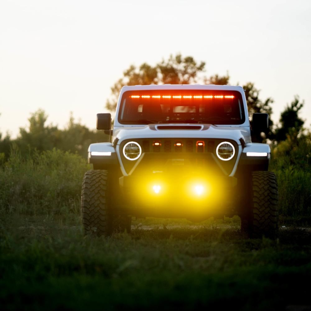 KC HiLites FLEX ERA 3 Dual Mode SAE Fog LED Light Pods | 2-Light Master Kit - Jeep Aftermarket Bumpers