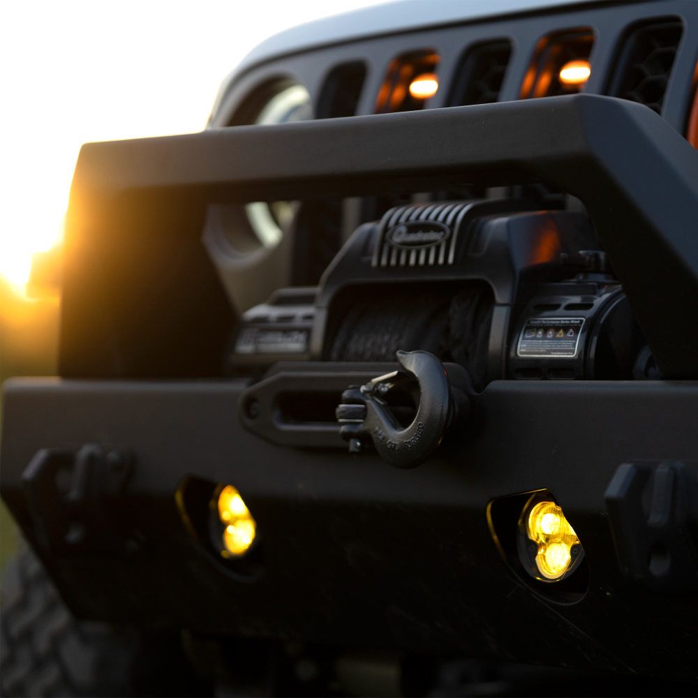 KC HiLites FLEX ERA 3 Dual Mode SAE Fog LED Light Pods | 2-Light Master Kit - Jeep Aftermarket Bumpers