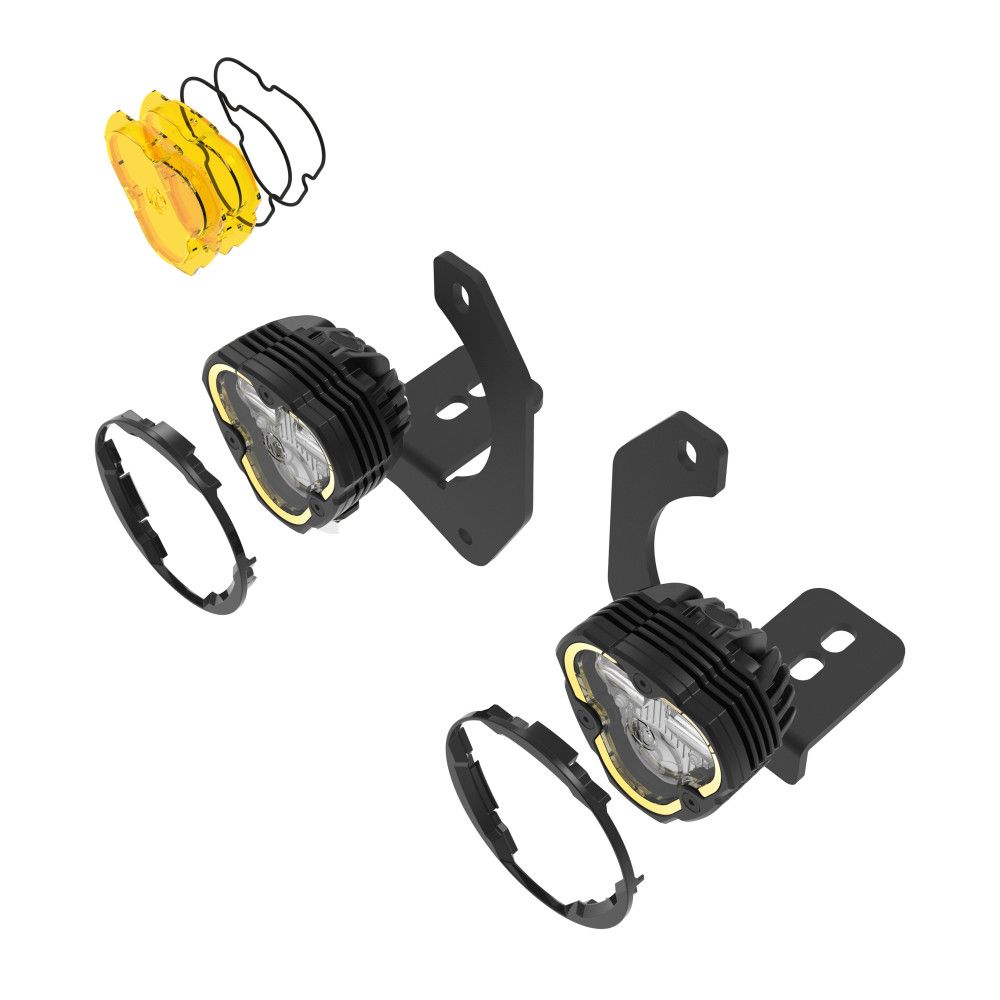 KC HiLites FLEX ERA 3 Dual Mode SAE Fog LED Light Pods | 2-Light Master Kit - Jeep JK/JL/JT Steel Bumpers