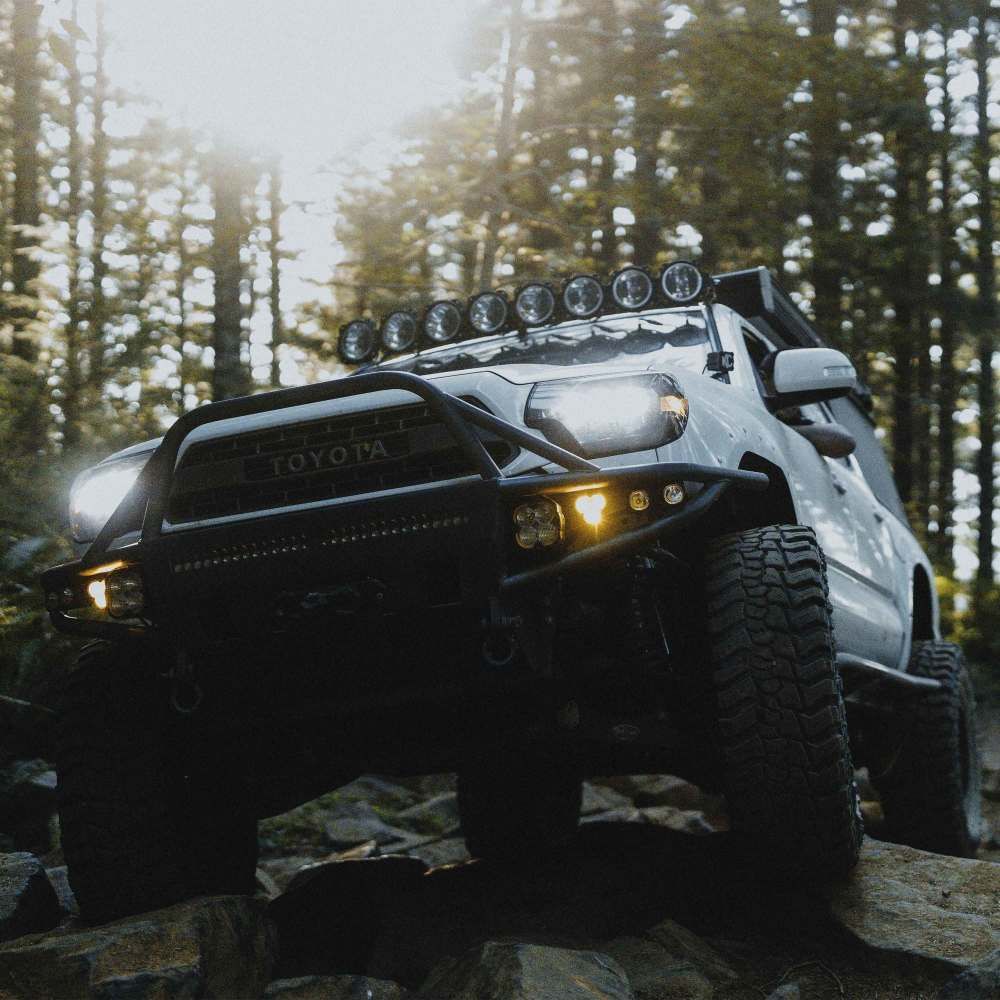 KC HiLites FLEX ERA 3 Dual Mode SAE Fog LED Light Pods | 2-Light Master Kit - Toyota Aftermarket Bumper