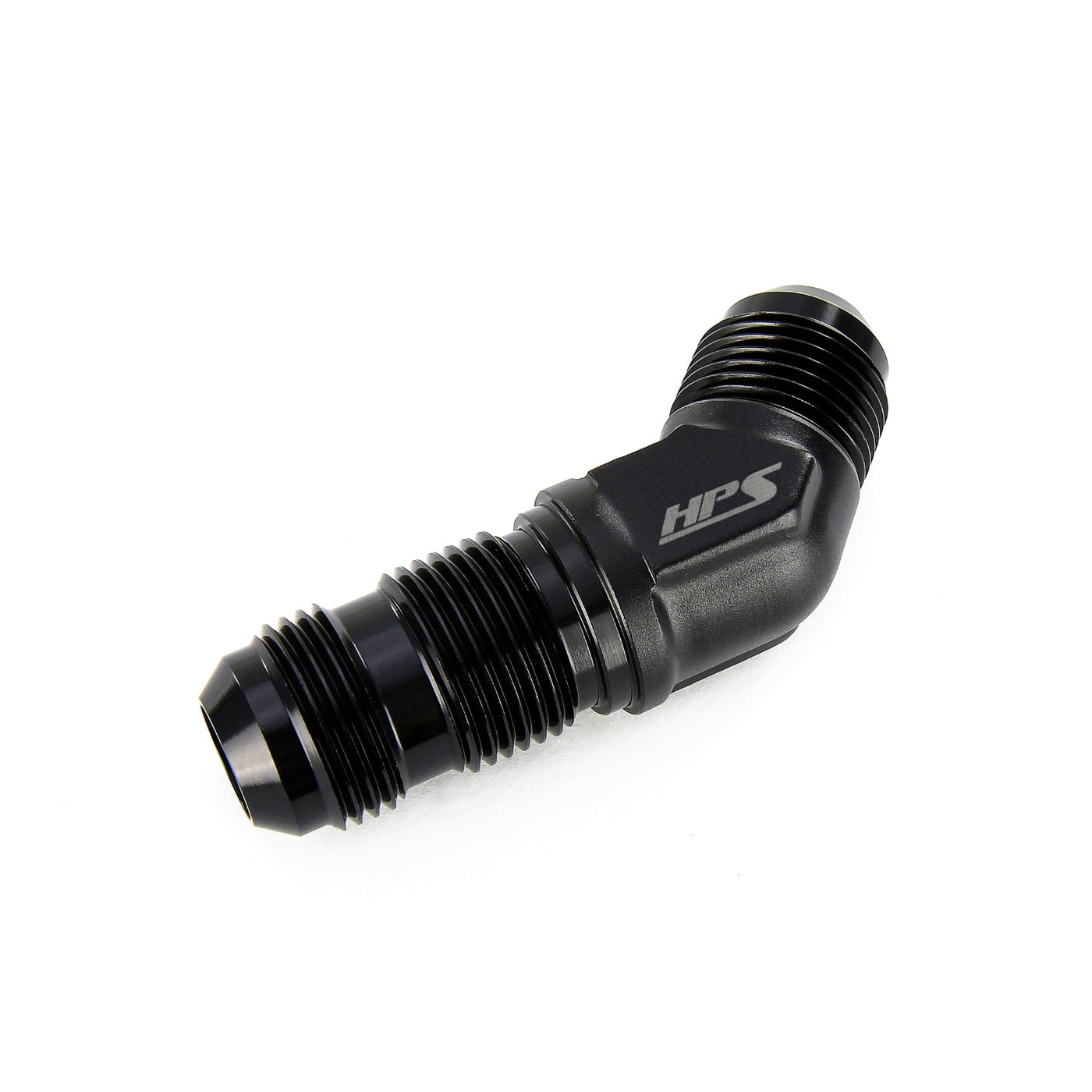 HPS Performance Tee on run -6 AN Male to Male Bulkhead Adapter, Aluminum, Black main image 1