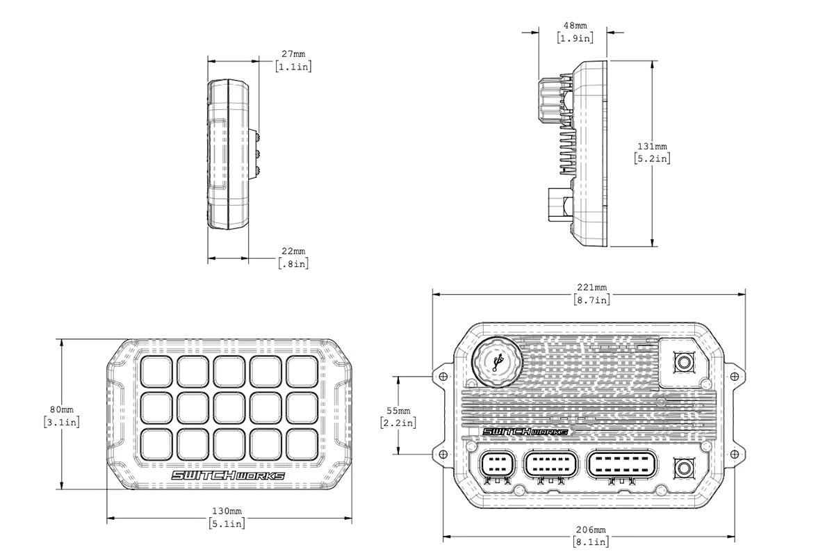 Alpha12 Digital Smart Switcher with 12-Outputs and Rollcage Mount