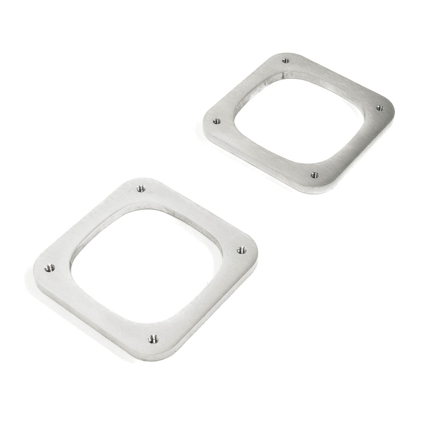 SDHQ Built Billet Aluminum S1 Flush Mount Backing Plates display of included parts