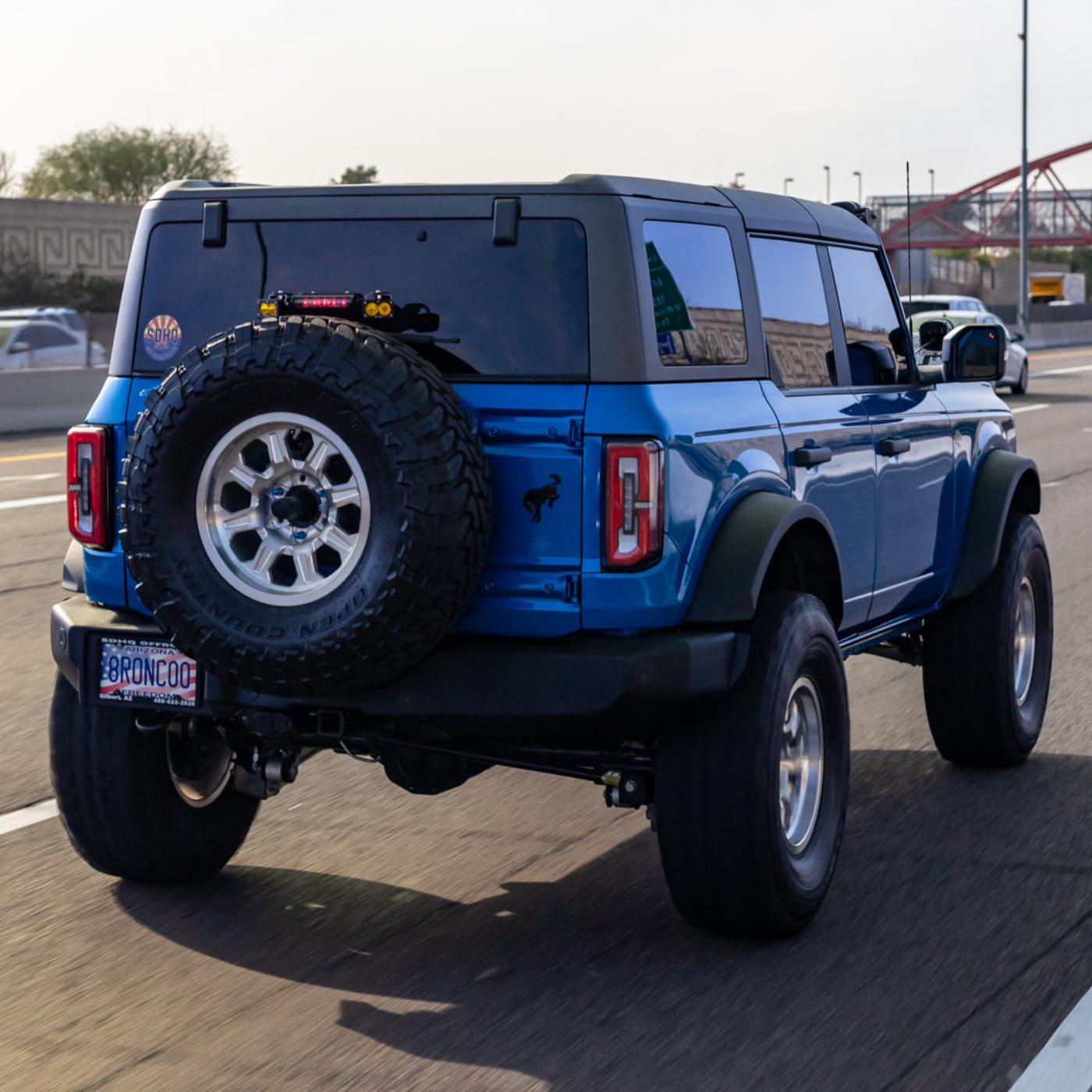 '21-24 Ford Bronco/Bronco Raptor SDHQ Built 3rd Brake Light Chase Light Mount installed