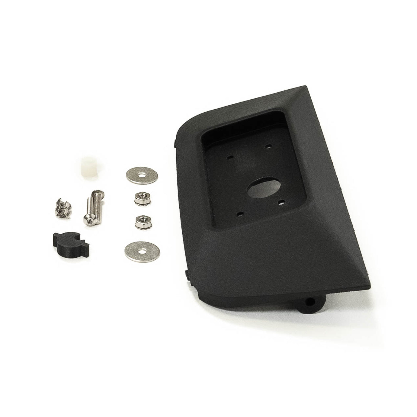 2021-2024 Ford Bronco SDHQ Built Overhead Switch Pros Keypad Mount display of included parts and hardware