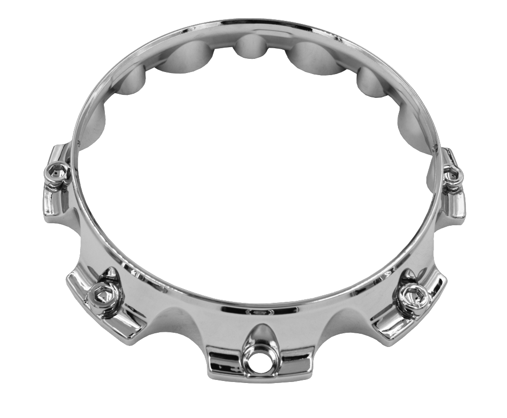 CHROME BASE CAP HEIGHT REDUCER 939/940 (8X6.5/8X170) Front View