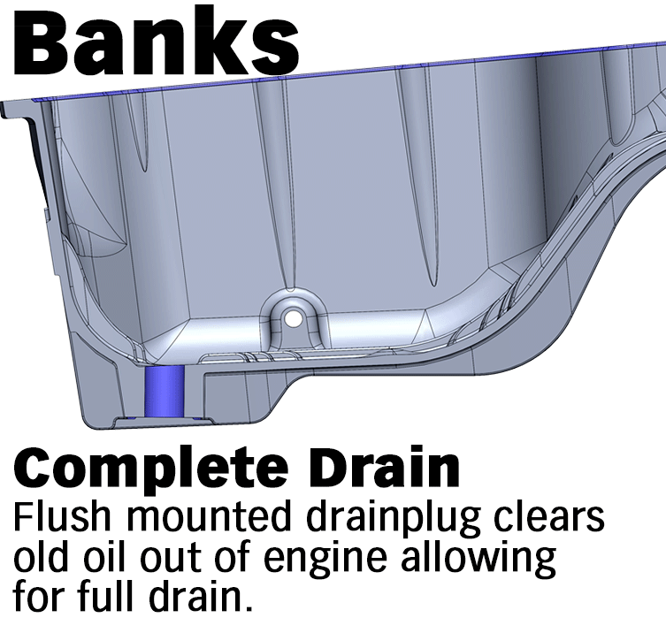 '17-19 Chevy/GMC 2500/3500 CoolRunner Oil Pan for 6.6L Diesel L5P Key Feature