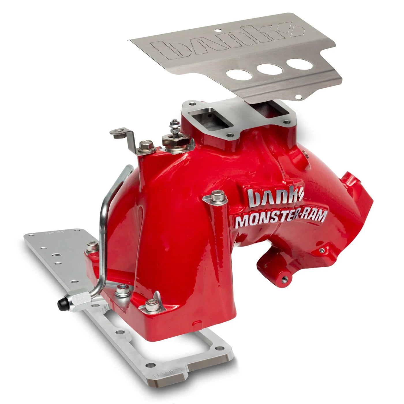 Ram Intake and Killer Grid Heater Upgrade (Chassis Cab) Front View Red