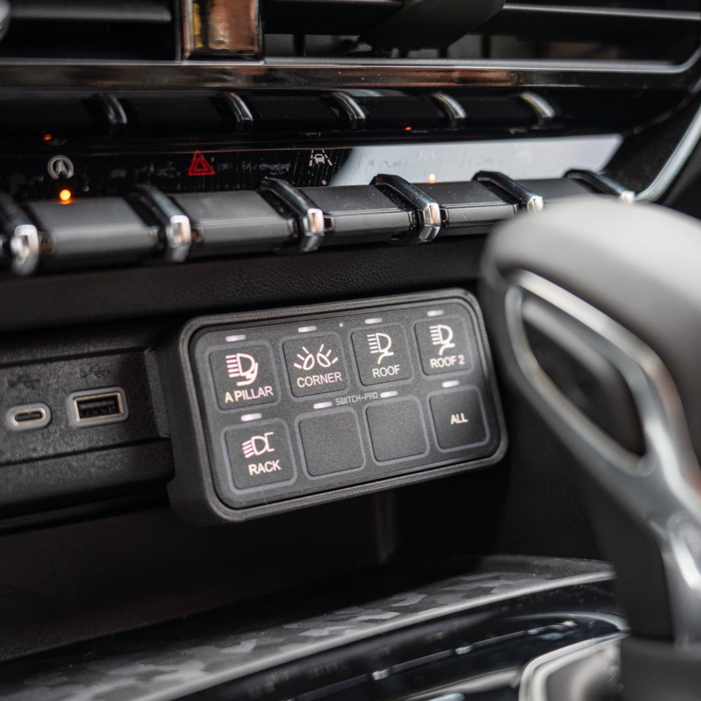 SDHQ Built 2023-2025 Colorado/Canyon Switch Pros SP9100 Complete Kit installed Keypad Mount