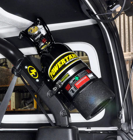 10 lb. JL/JLU Edition Power Tank | Matte Black | HP250i Regulator | 2 Door JL Passenger Side Sports Bar Mount