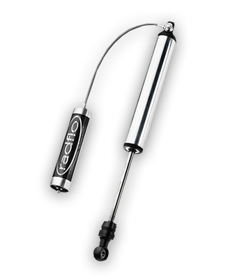 Radflo Off Road 2.0 Smooth Body 8″ Travel 7/8″ Shaft Remote Reservoir Front View