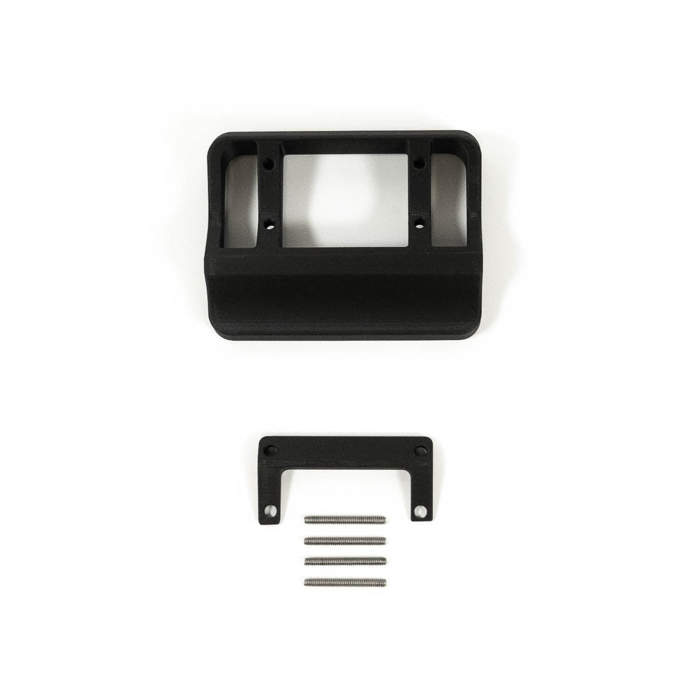 '17-22 Ford F250/F350/F450 SDHQ Built Switch Pros RCR-Force-12 Flow Through Center Console Keypad Mount display of included parts and hardware