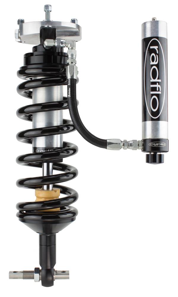 Radflo 2.5 Front Coilover Kit GM 1500 4X4 2007-2017 With Remote Reservoir And Compression Adjuster