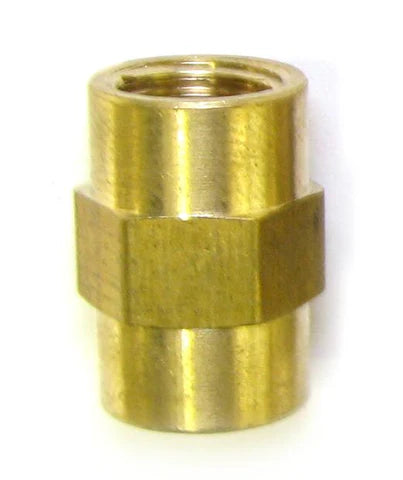 1/8" FPT x 1/8" FPT Brass Coupler