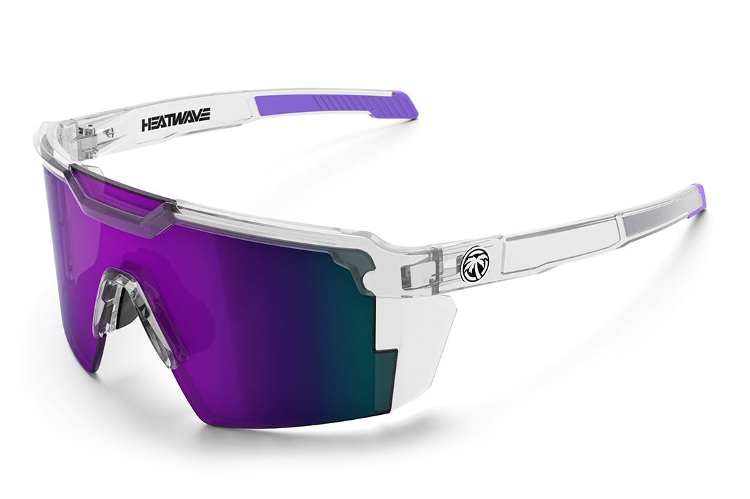 Heatwave - Future Tech Black Frame Sunglasses - Arctic Chrome Lens