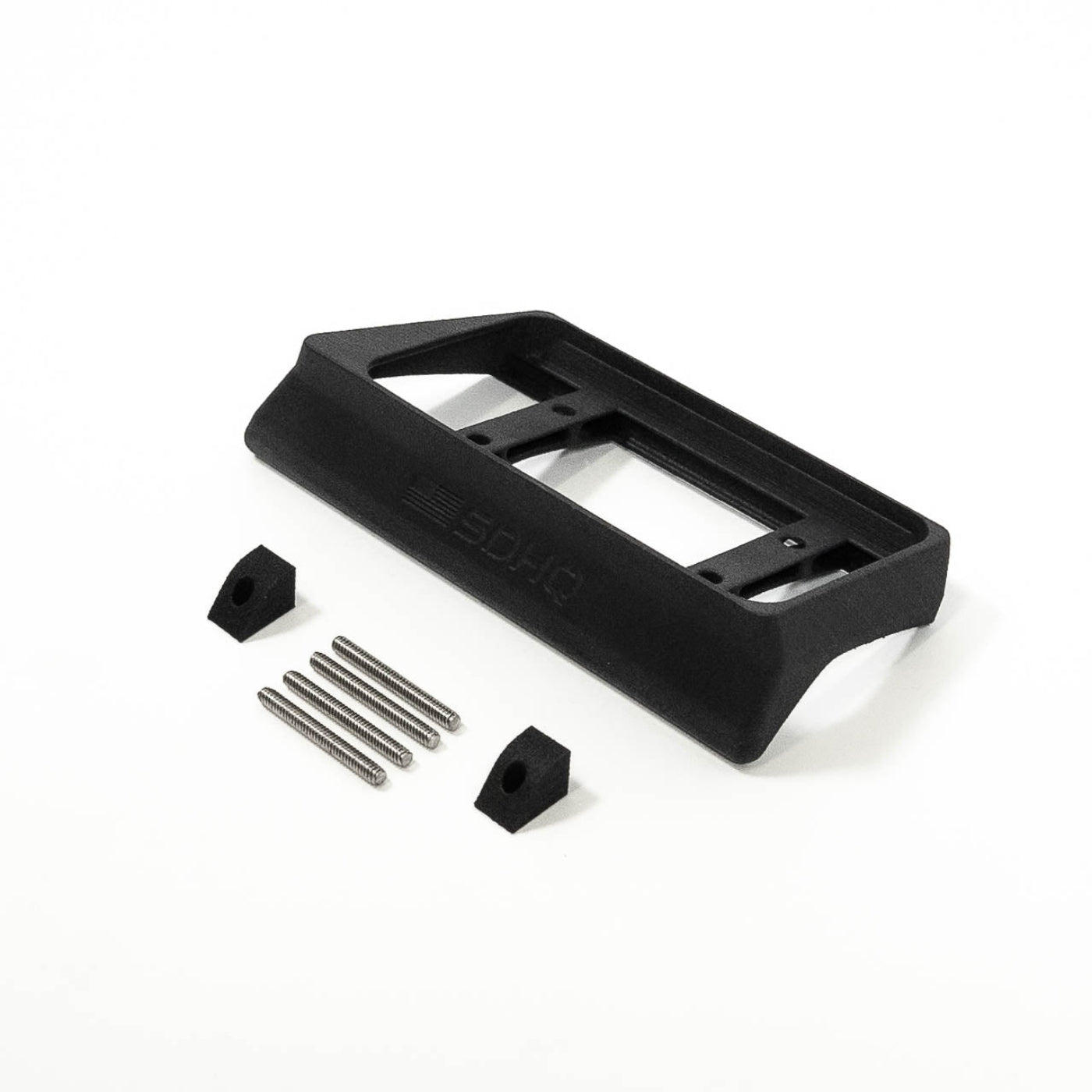 '17-20 Ford Raptor SDHQ Built Switch Pros SP-9100 Flow Through Center Console Keypad Mount display of included parts and hardware