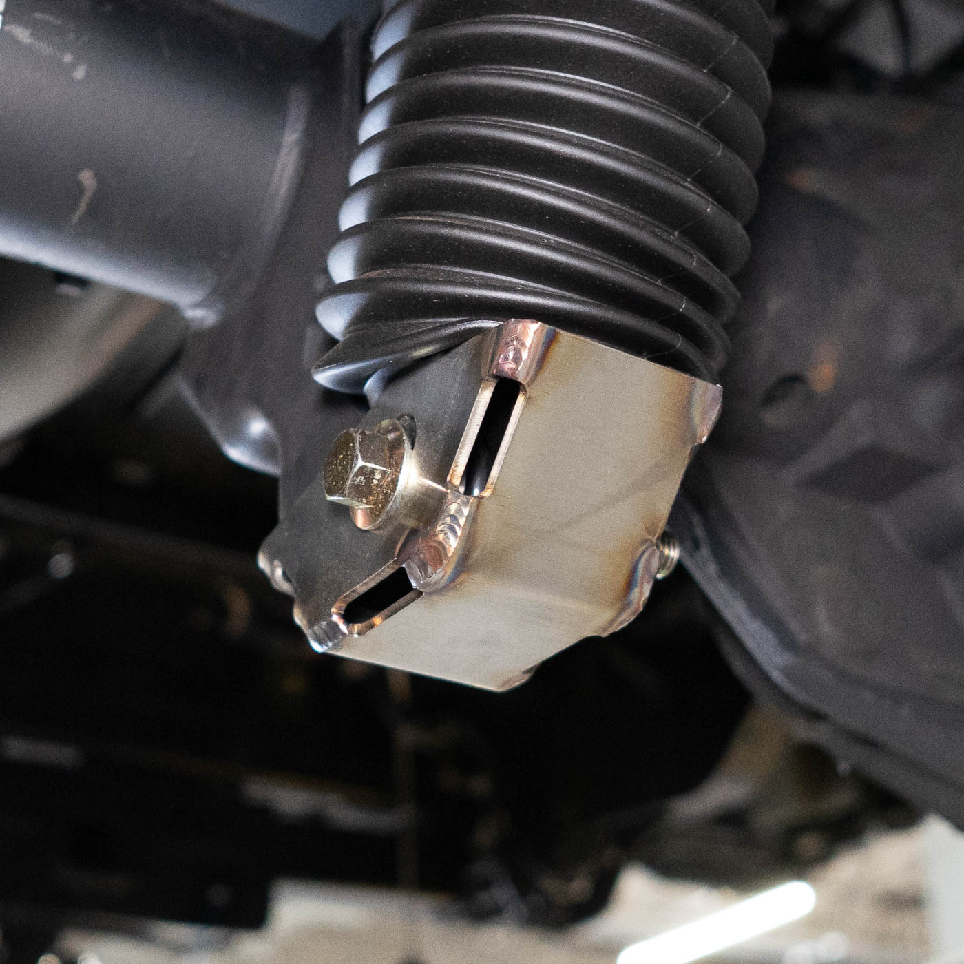 '17-25 Ford Super Duty SDHQ Built Rear Shock Guards installed