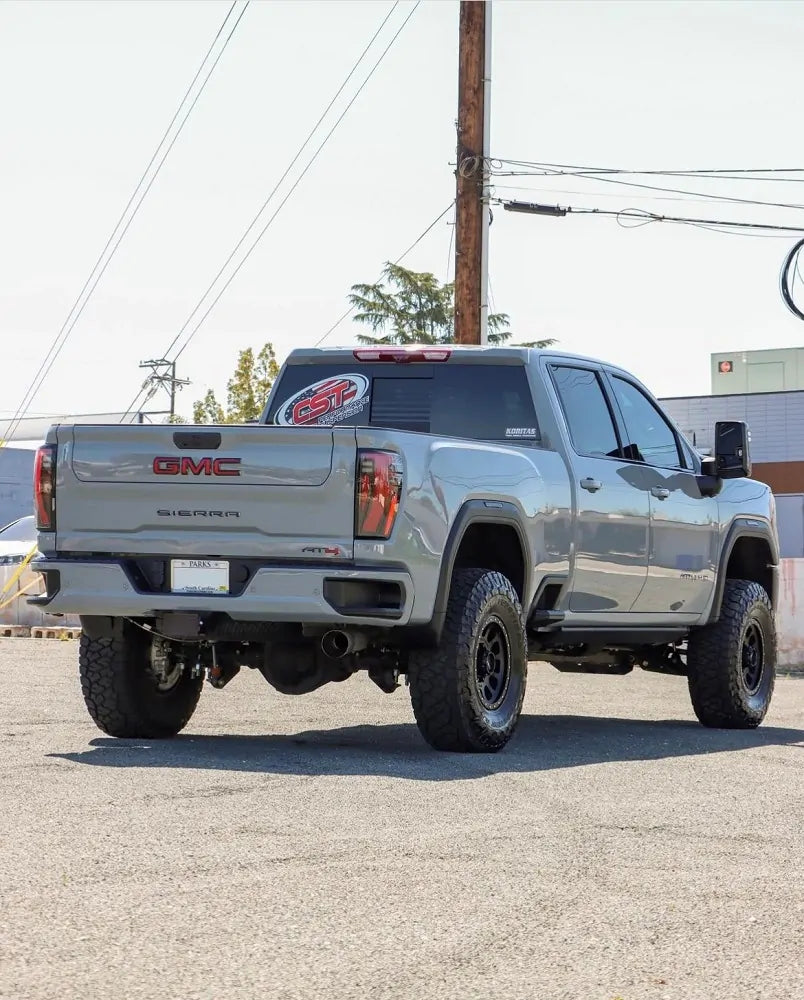 CST 20-25 GM 2500 4″ Stage 10M Suspension System w/ Midnight Edition CST Pro-Series 2.5 Shocks Front View