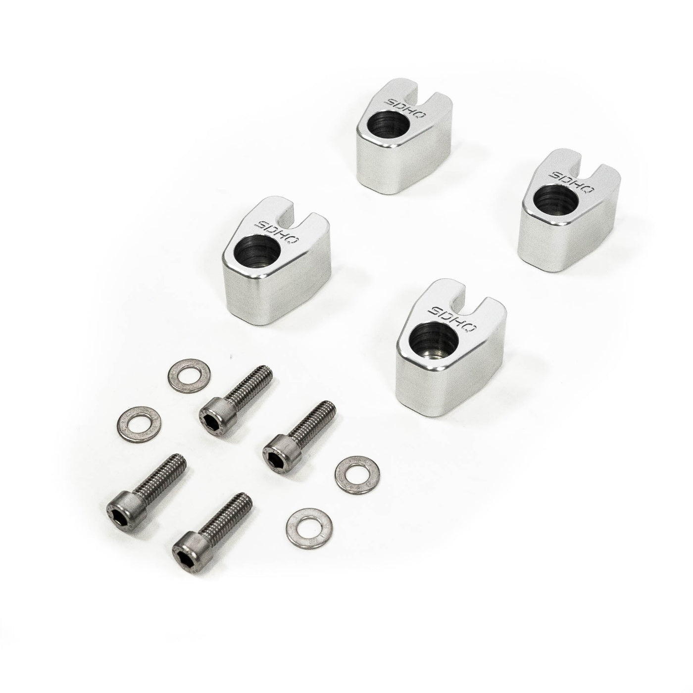 '19-23 GMC 1500 SDHQ Built Billet Front & Rear ABS Guards display of included parts and hardware