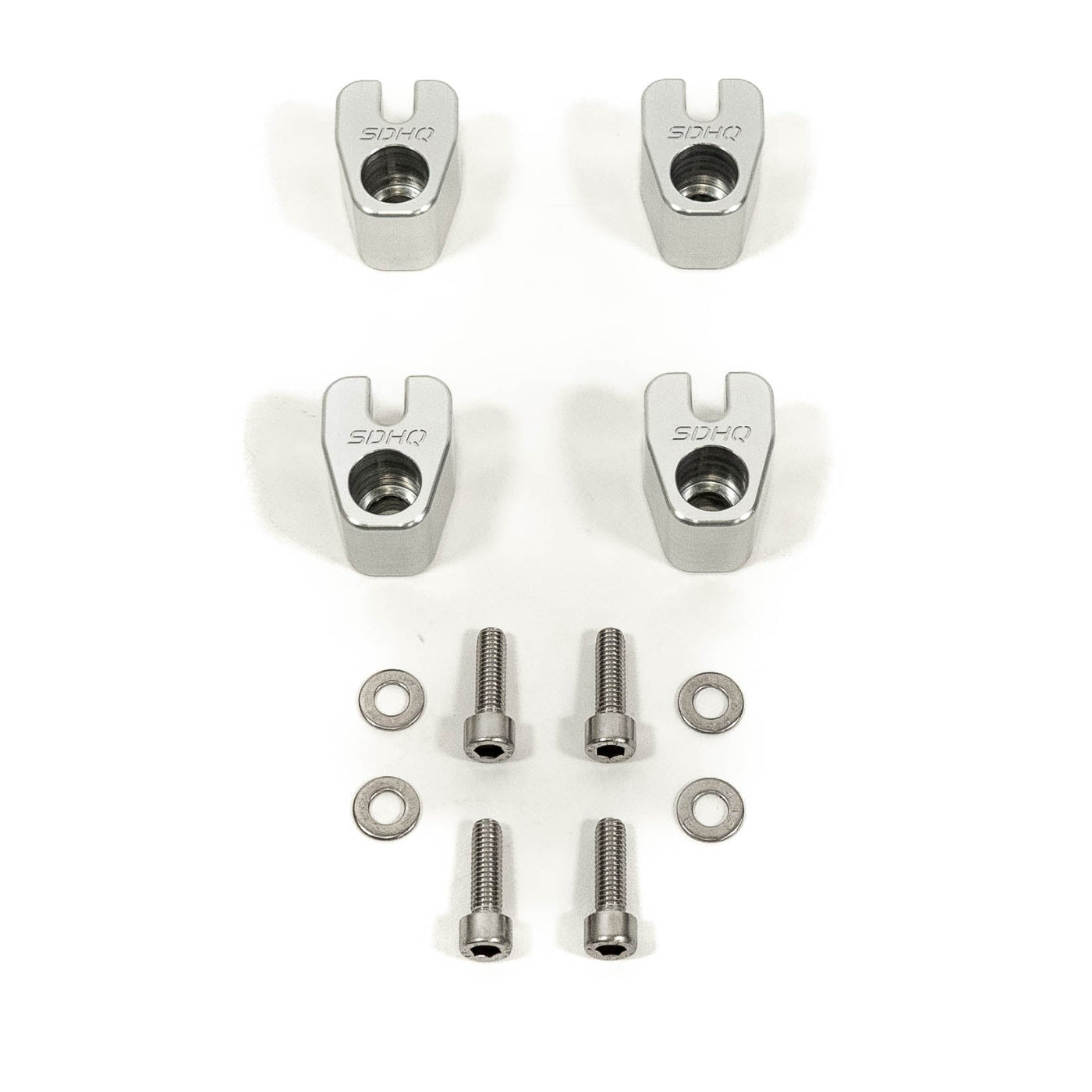 '19-23 GMC 1500 SDHQ Built Billet Front & Rear ABS Guards display of included parts and hardware